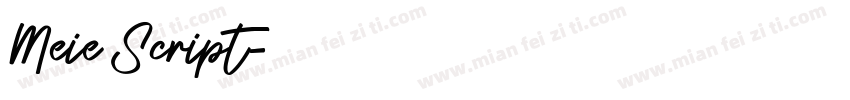 Meie Script字体转换